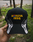 KOREAN HEIR FLAME HAT - (BLACK/GREY)