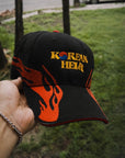 KOREAN HEIR FLAME HAT - (BLACK/RED)