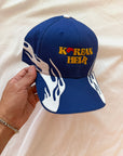 KOREAN HEIR FLAME HAT - (BLUE/WHITE)