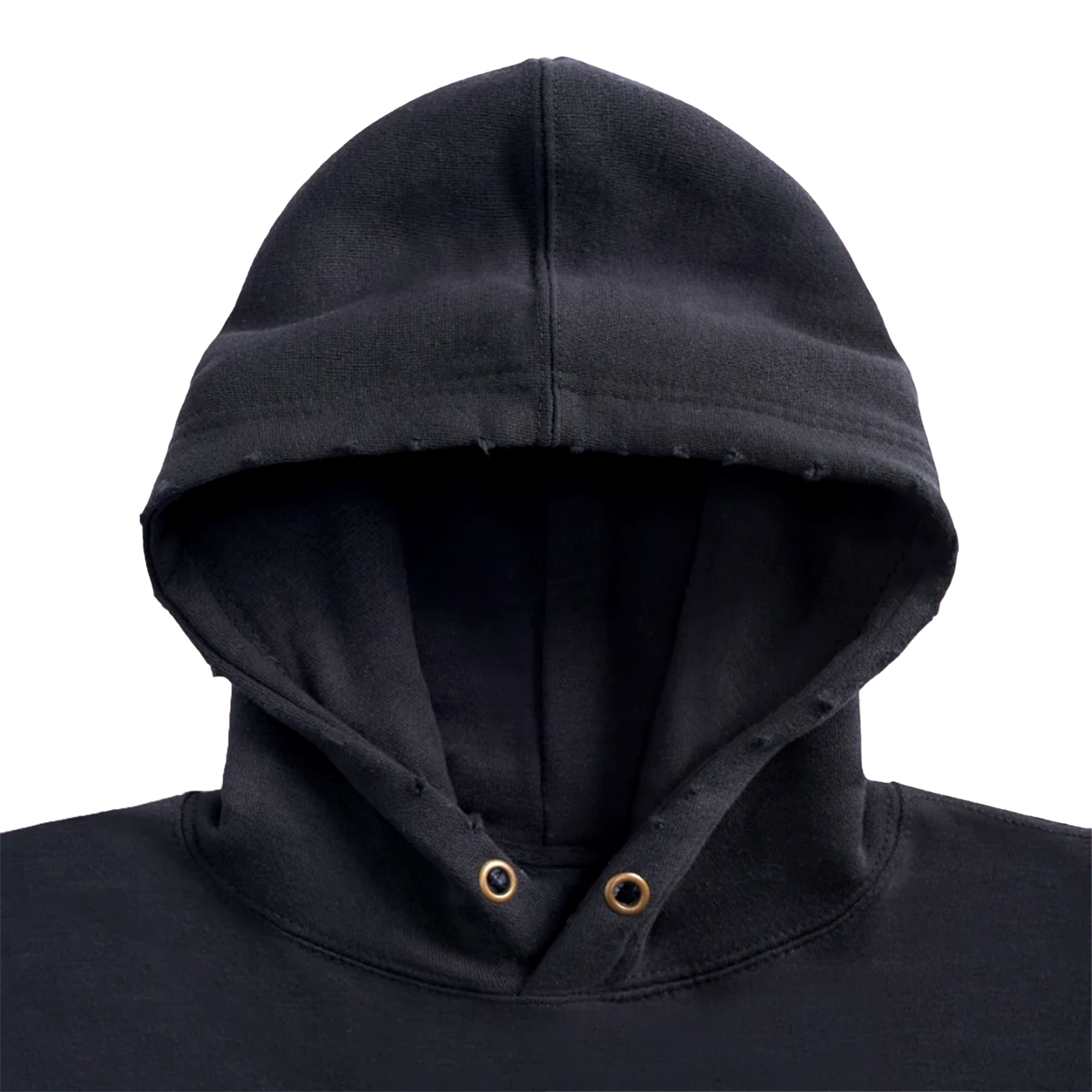 HAIL DMV RAW EDGE WOMEN'S CROP HOODIE - (PHANTOM BLACK)