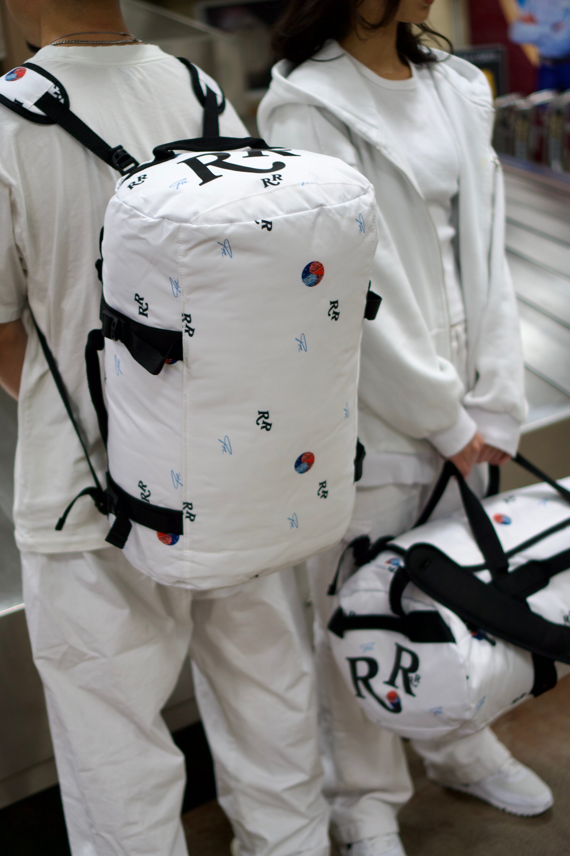 YIN YANG CARRY-ON/DUFFLE BAG - (WHITE)