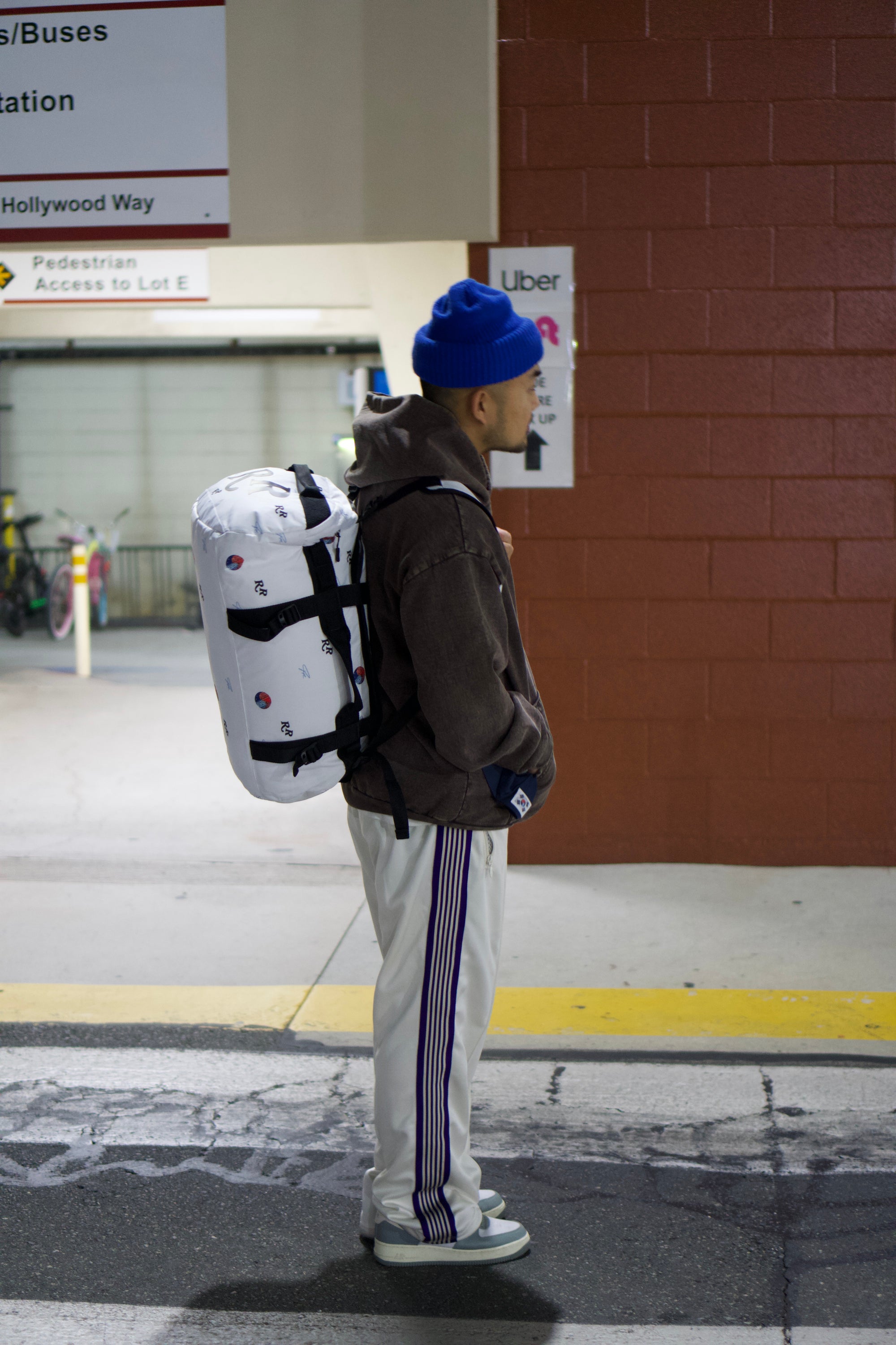 YIN YANG CARRY-ON/DUFFLE BAG - (WHITE)