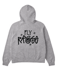 FLY RROSE LOGO HEAVYWEIGHT HOODIE - (HEATHER GREY)