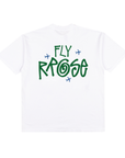 FLY RROSE LOGO HEAVYWEIGHT SHIRT - (SNOW WHITE)