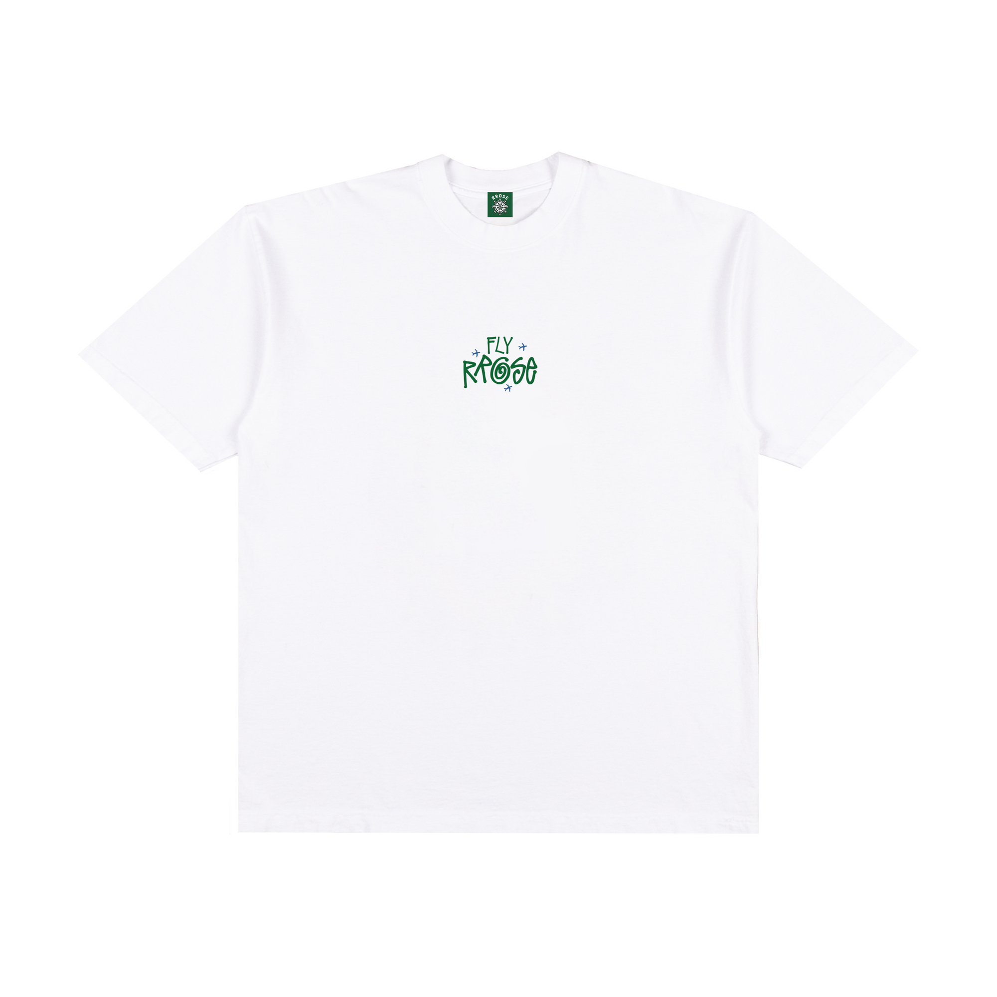 FLY RROSE LOGO HEAVYWEIGHT SHIRT - (SNOW WHITE)