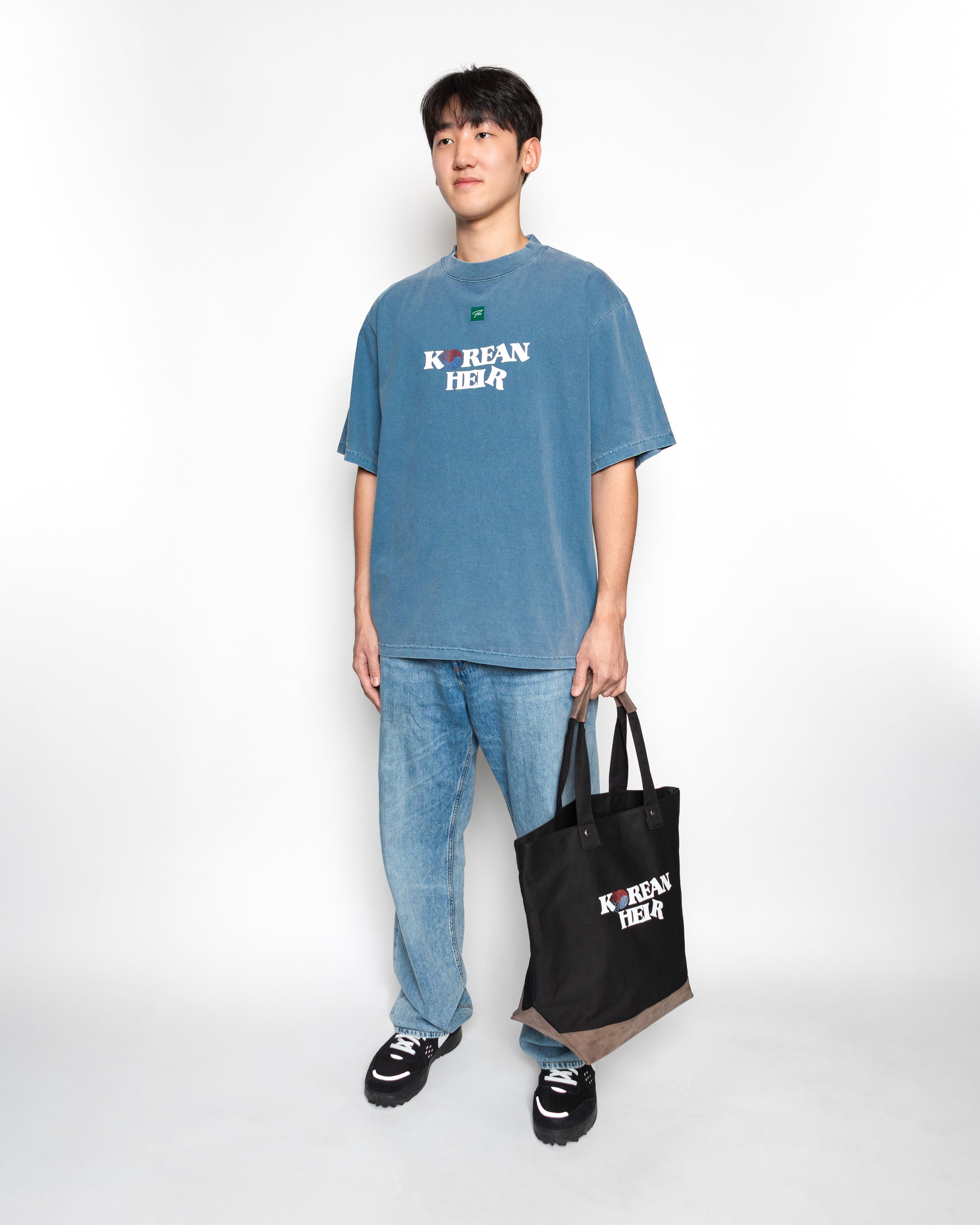 KOREAN HEIR HEAVYWEIGHT SHIRT - (FADED DENIM BLUE)