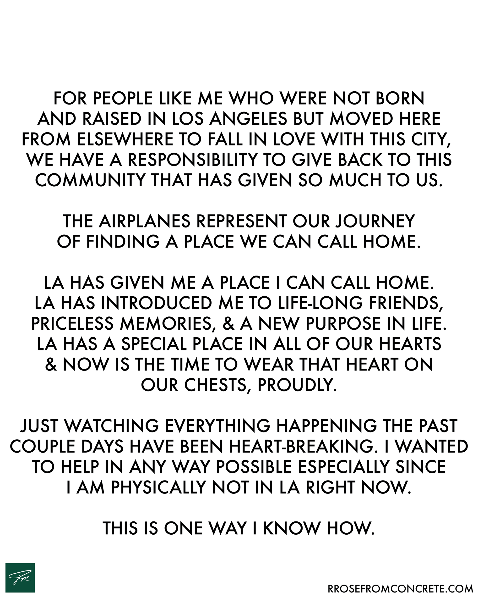 I LOVE LA SHIRT - (WHITE) *ALL PROCEEDS WILL BE DONATED*