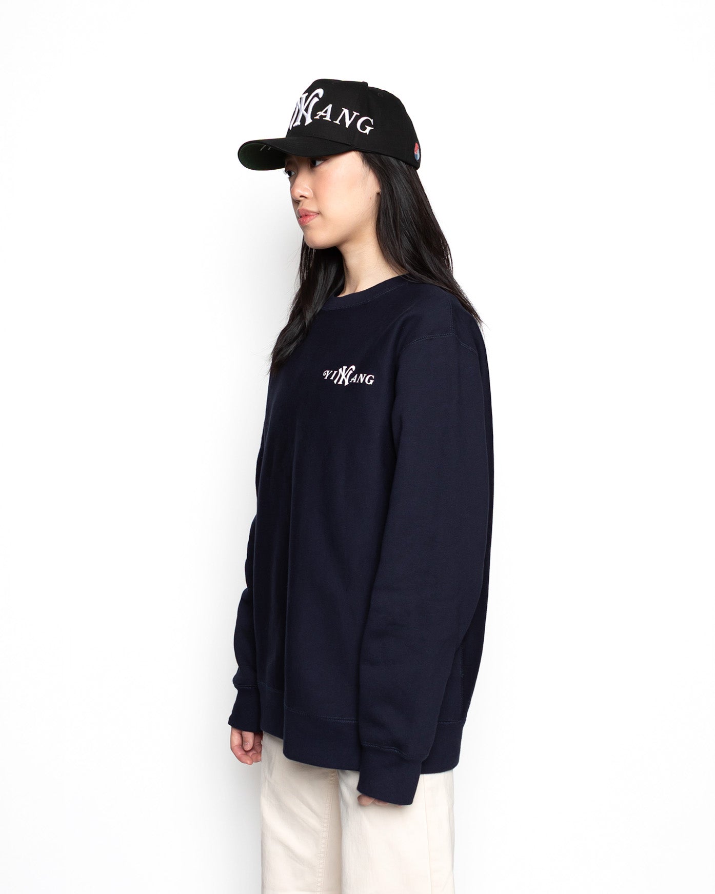 YIN YANG A-FRAME 5 PANEL HAT - (PHANTOM BLACK)