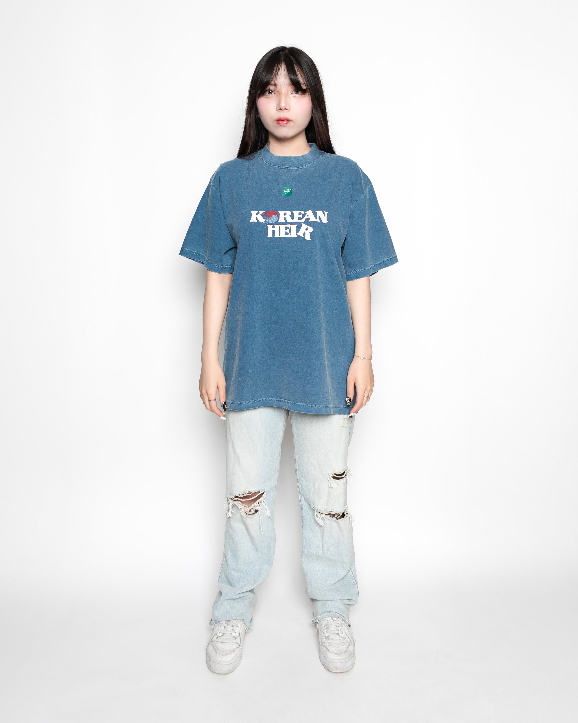 KOREAN HEIR HEAVYWEIGHT SHIRT - (FADED DENIM BLUE)