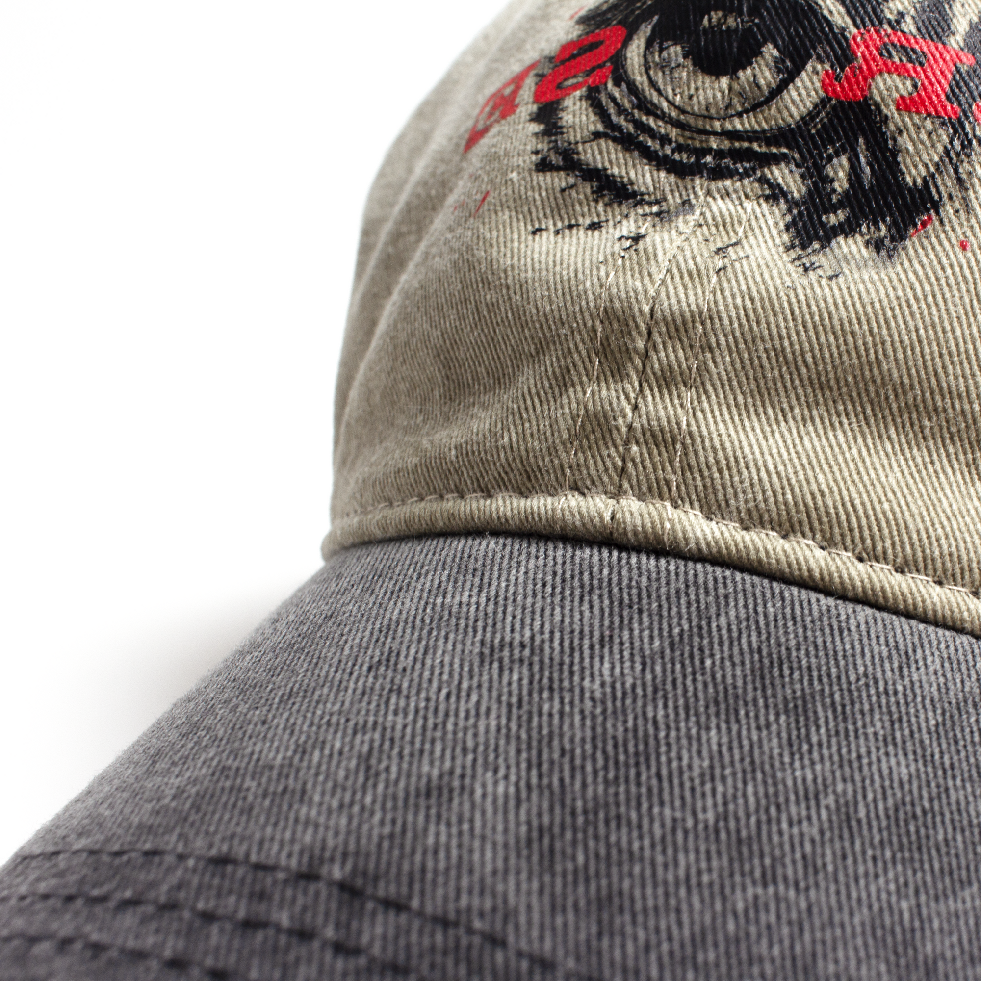 EYE OF THE TIGER VINTAGE WASHED HAT - (FADED LIGHT KHAKI/BLACK)