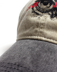 EYE OF THE TIGER VINTAGE WASHED HAT - (FADED LIGHT KHAKI/BLACK)