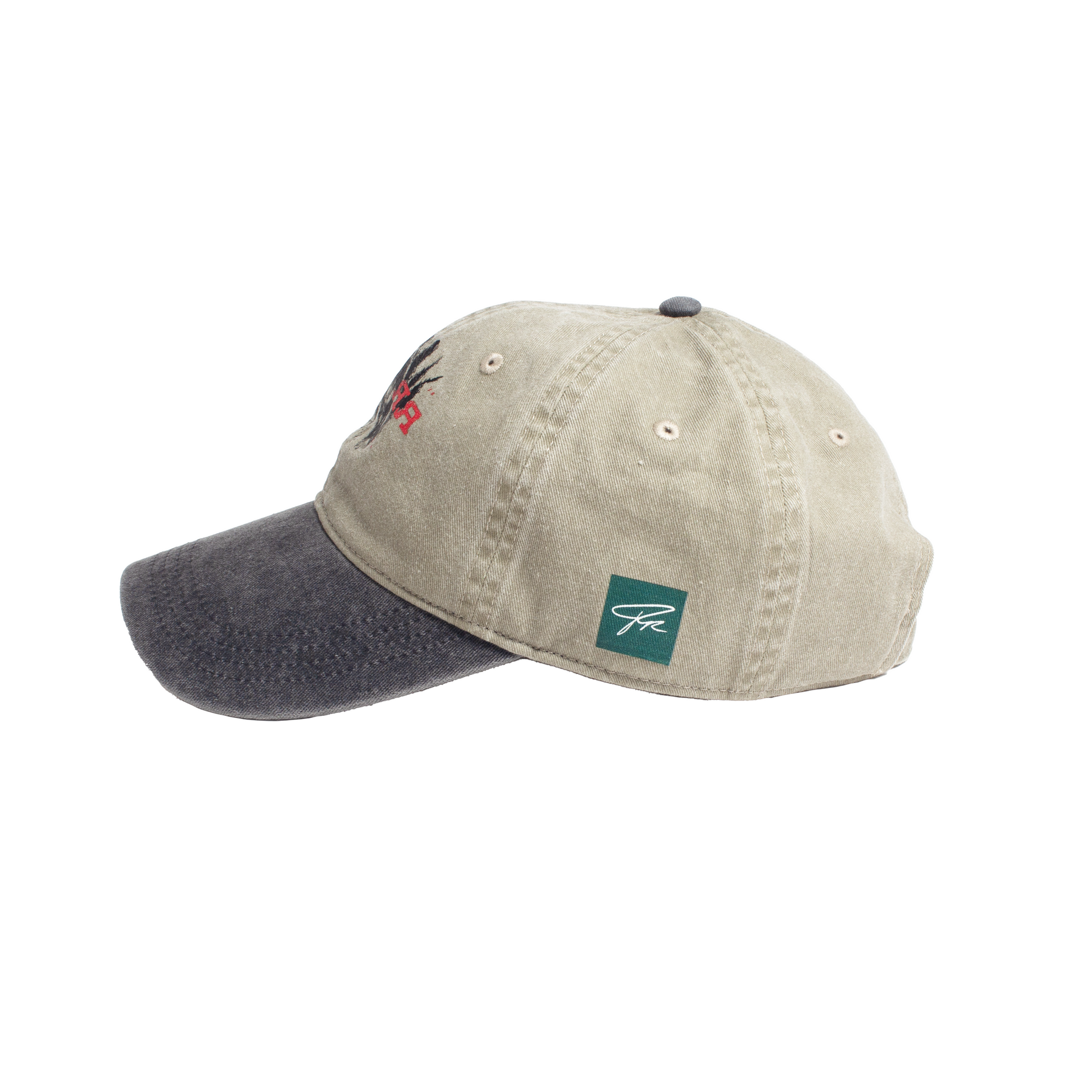 EYE OF THE TIGER VINTAGE WASHED HAT - (FADED LIGHT KHAKI/BLACK)