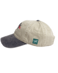 EYE OF THE TIGER VINTAGE WASHED HAT - (FADED LIGHT KHAKI/BLACK)