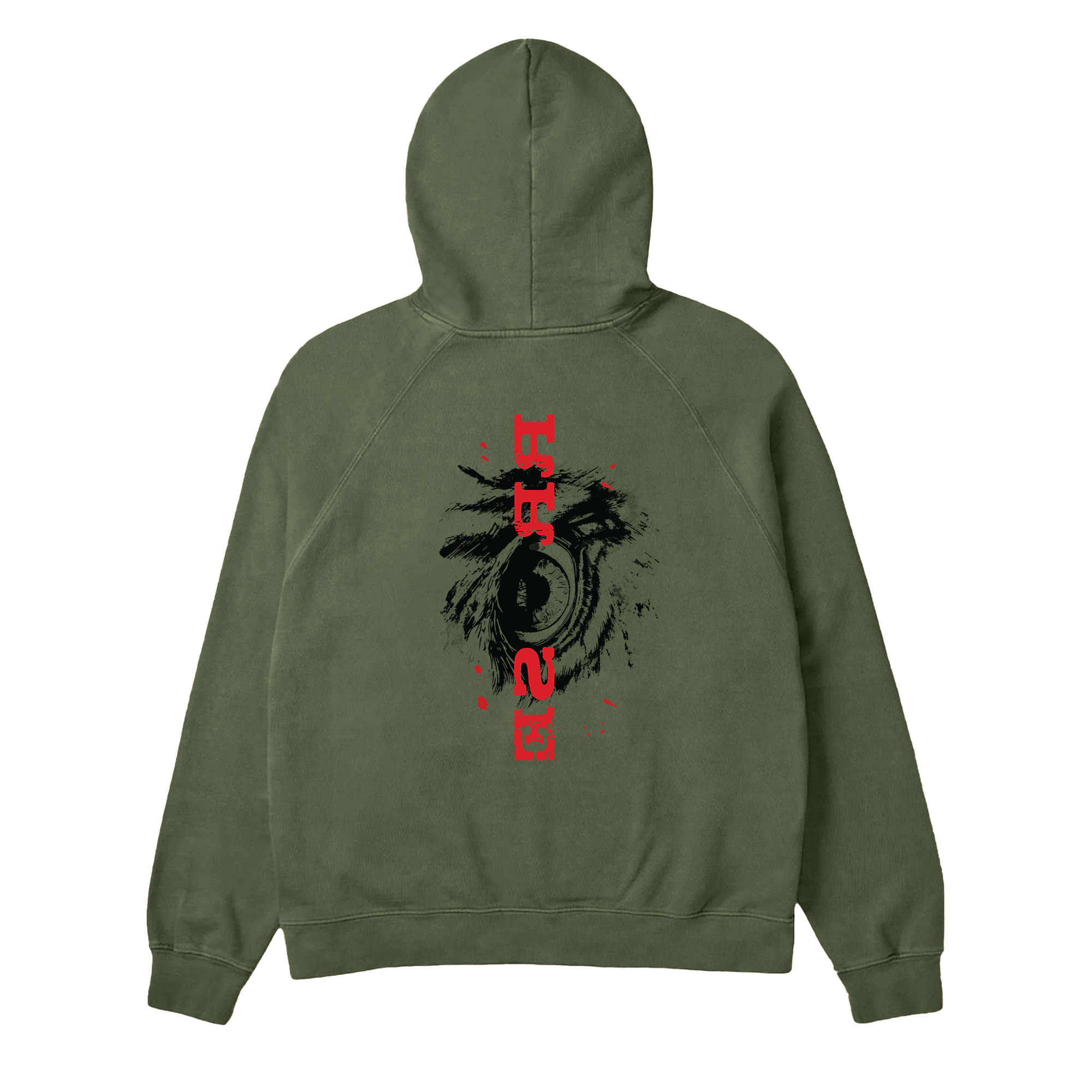 EYE OF THE TIGER HEAVYWEIGHT HOODIE - (ARMY GREEN)