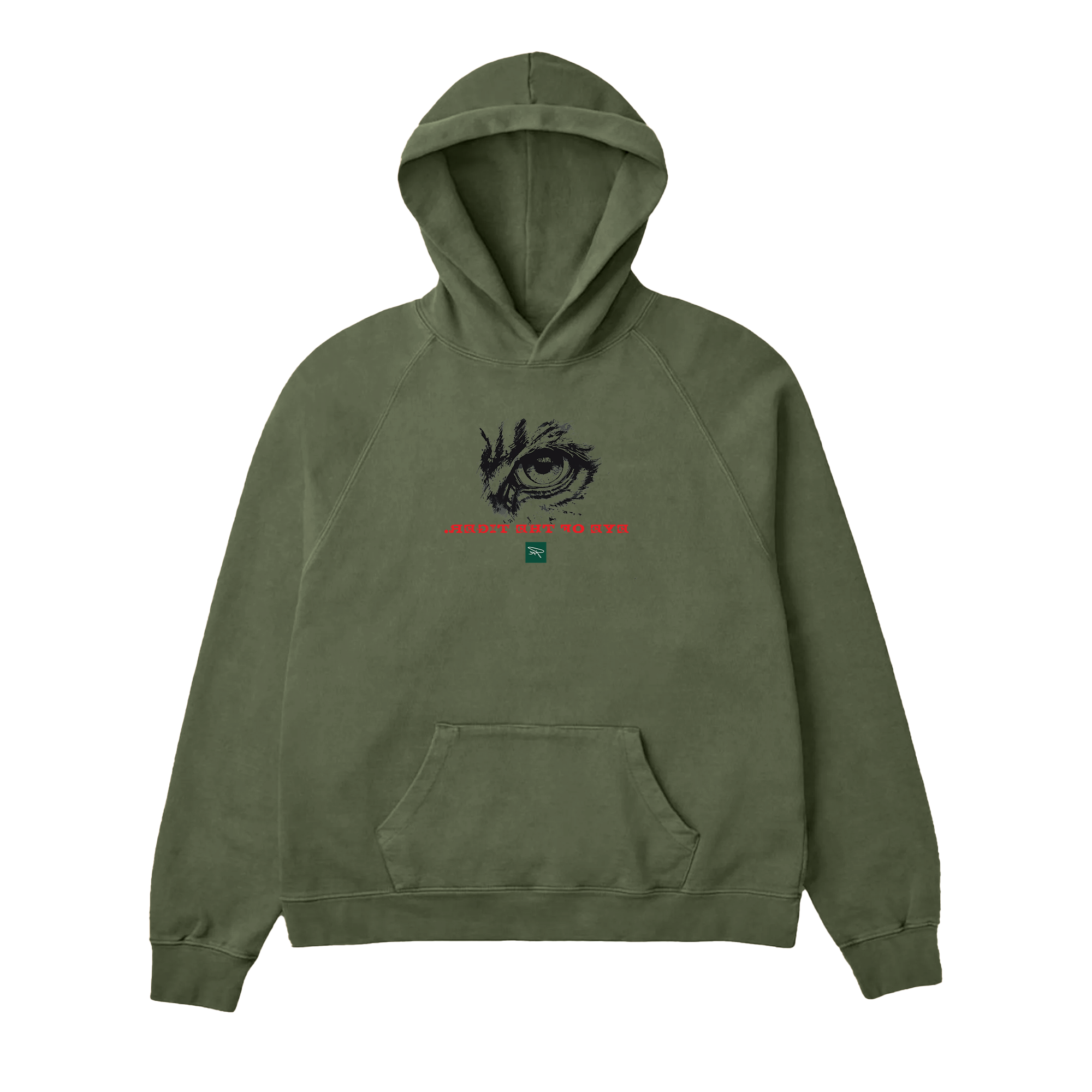 EYE OF THE TIGER HEAVYWEIGHT HOODIE - (ARMY GREEN)