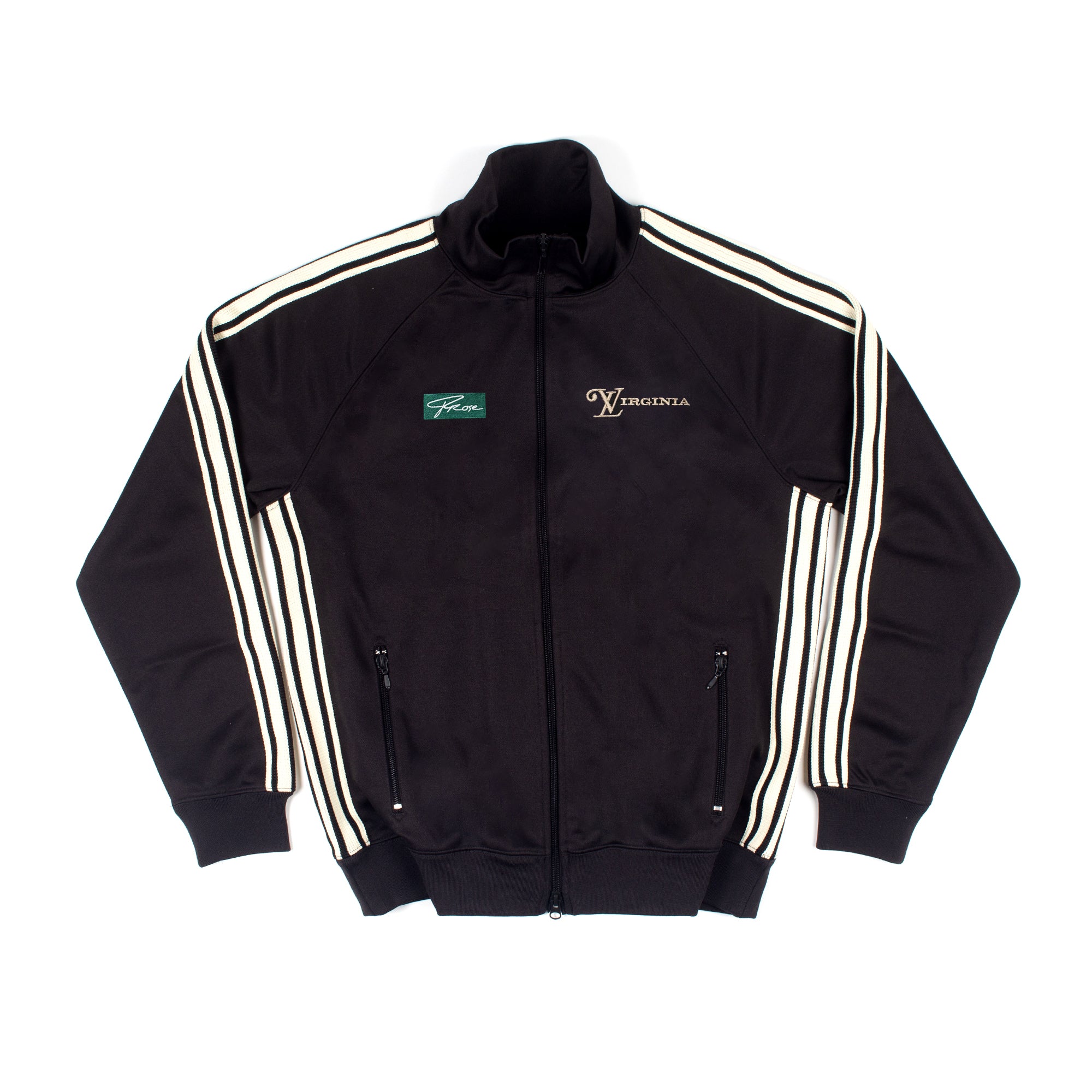 LOVE VIRGINIA PREMIUM HEAVYWEIGHT TRACK JACKET - (BLACK/CREAM)