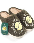 THE GOOD IN THE BAD HOUSE SLIPPERS - (OLIVE GREEN)