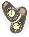 THE GOOD IN THE BAD HOUSE SLIPPERS - (OLIVE GREEN)