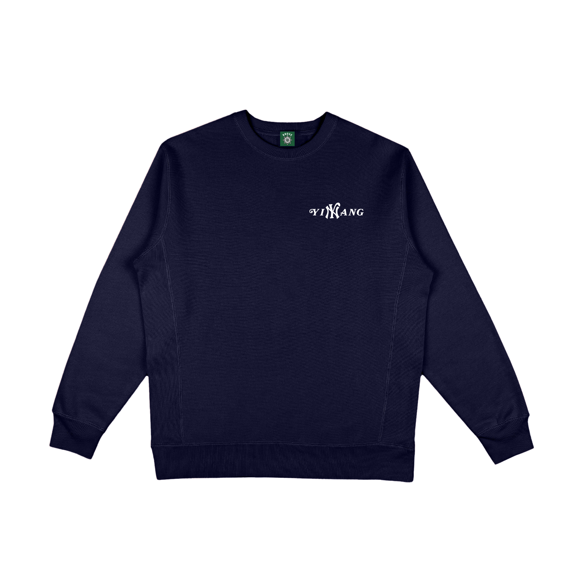 YIN YANG HEAVYWEIGHT CREWNECK - (NYC NAVY)