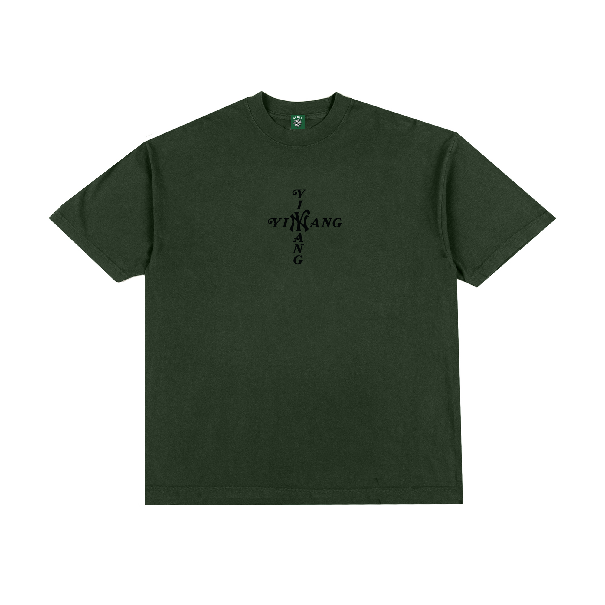 CROSS YIN YANG HEAVYWEIGHT SHIRT - (MOSS GREEN)