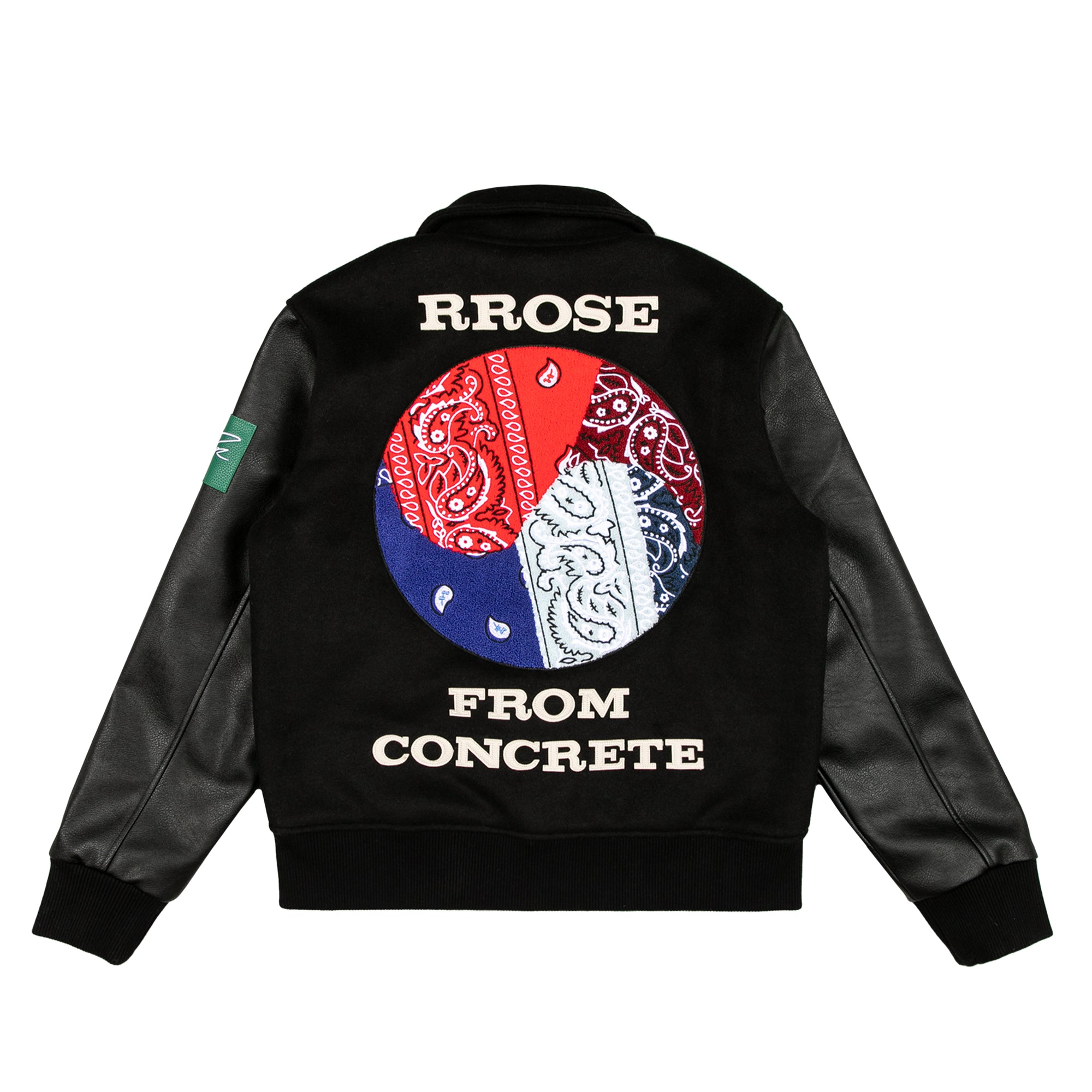 YIN YANG PREMIUM LEATHER VARSITY JACKET - (PHANTOM BLACK)