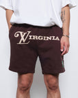 LOVE VIRGINIA HEAVY FLEECE MEN'S SHORTS - (CHOCOLATE)