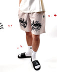 EYE OF THE TIGER HEAVYWEIGHT MESH SHORTS - (LIGHT TAN)