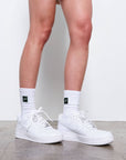 RROSE SIGNATURE LOGO SOCKS - (WHITE)