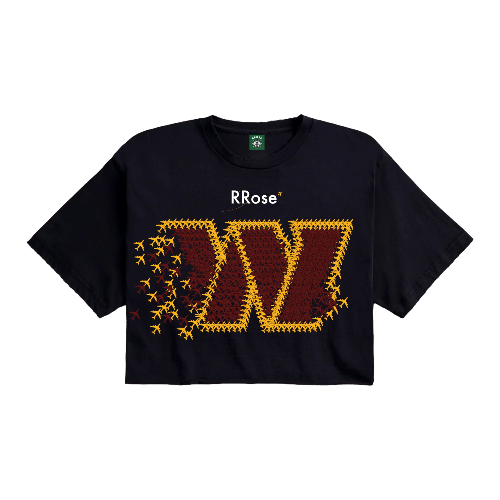 HAIL DMV RAW EDGE WOMEN'S CROP SHIRT - (PHANTOM BLACK)