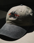 EYE OF THE TIGER VINTAGE WASHED HAT - (FADED LIGHT KHAKI/BLACK)
