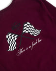 RACE FLAG HEAVYWEIGHT CREWNECK MAROON