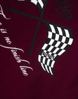 RACE FLAG HEAVYWEIGHT CREWNECK MAROON