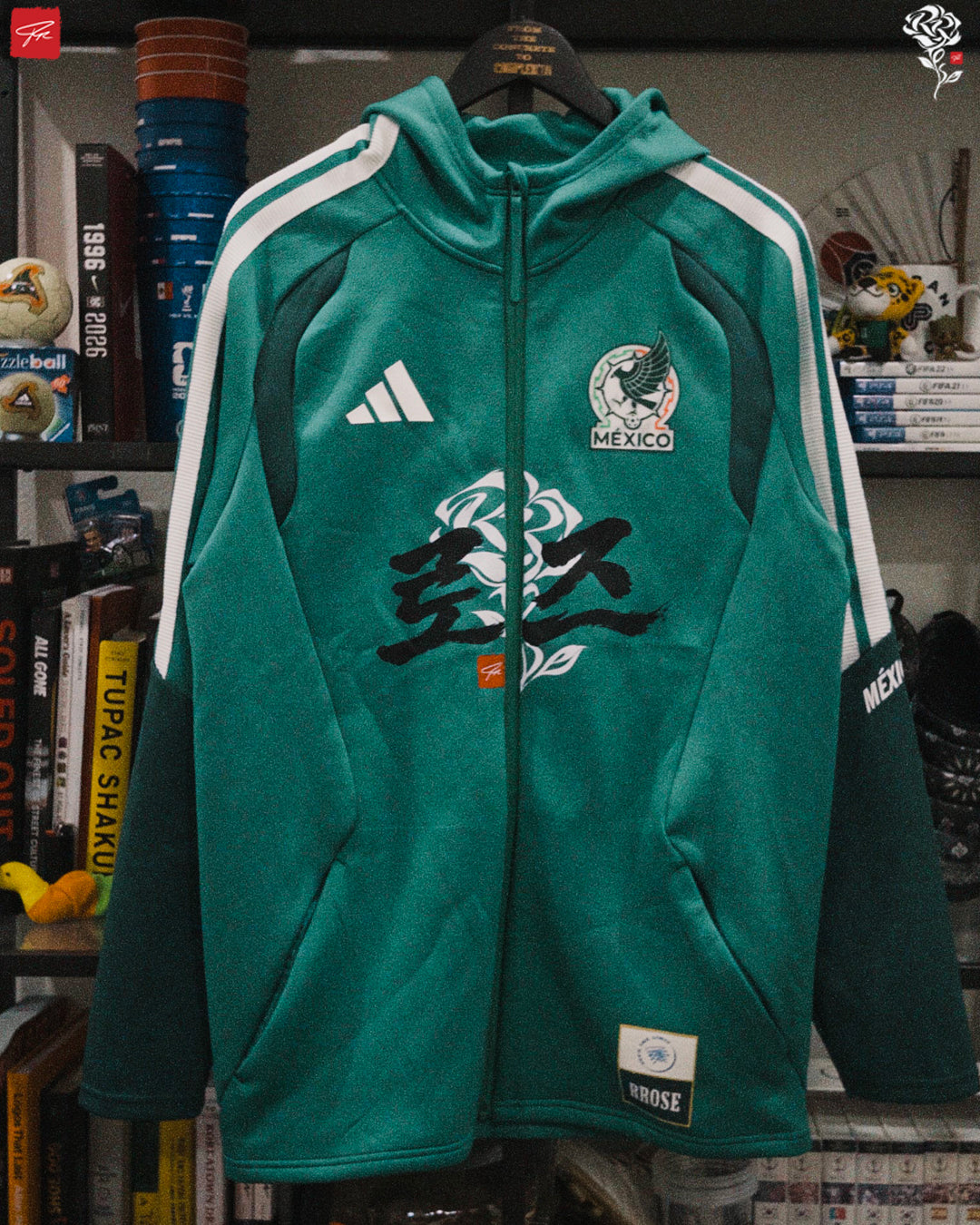 RROSE FC X 2026 ADIDAS MEXICO TIRO PRO REPURPOSED ZIP HOODIE - (