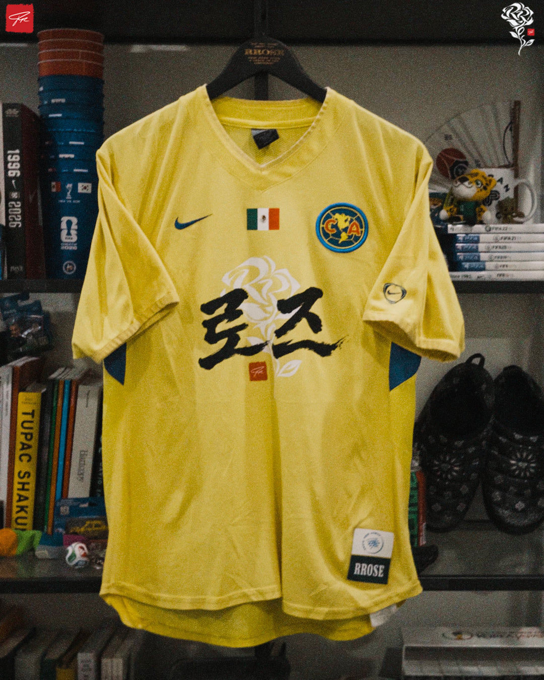 RROSE FC X 2000S NIKE CLUB AMERICA REPURPOSED TRAINING SHIRT - (