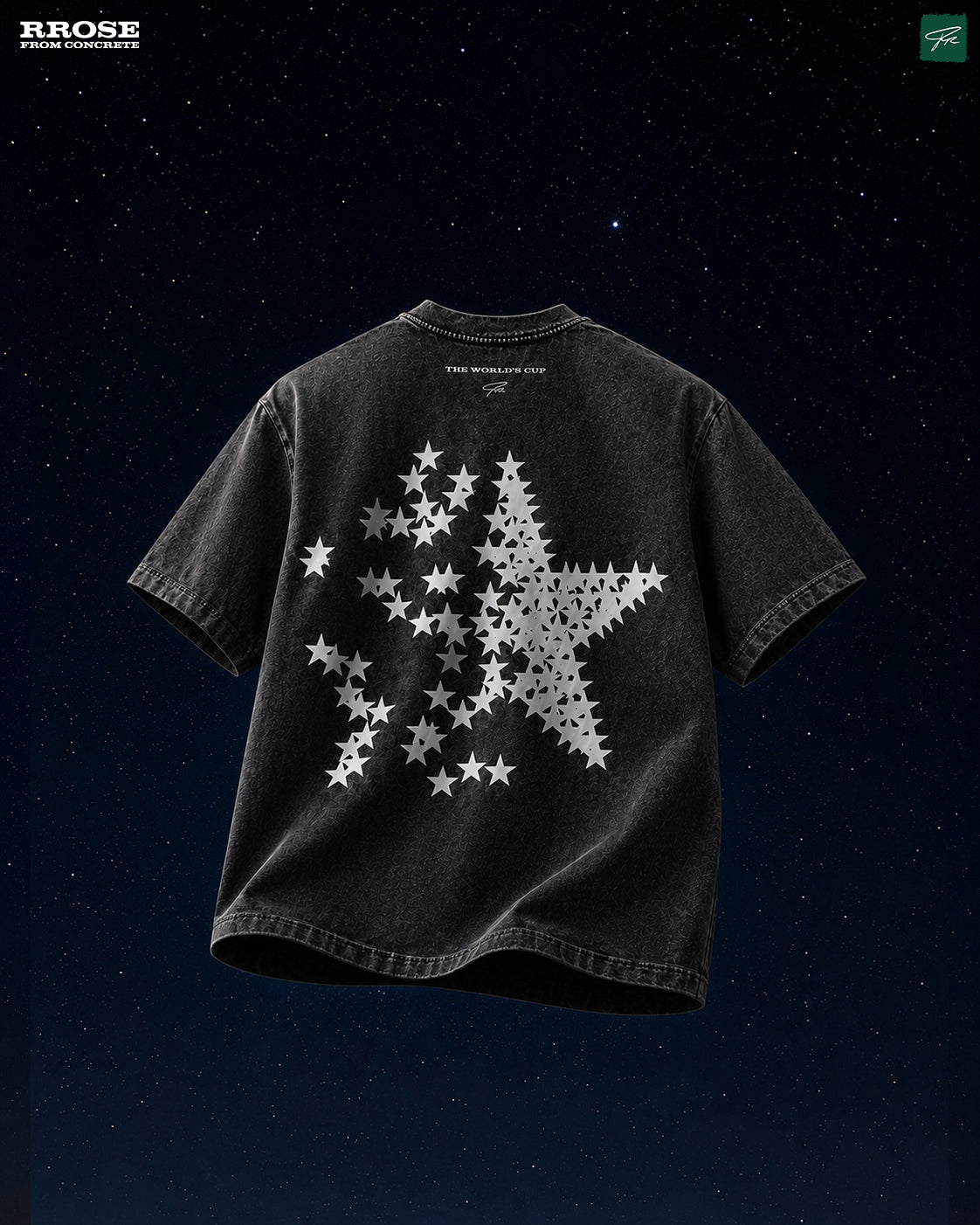 RROSE WRITTEN IN THE STARS HEAVYWEIGHT SHIRT - (MINERAL WASH VINTAGE BLACK)