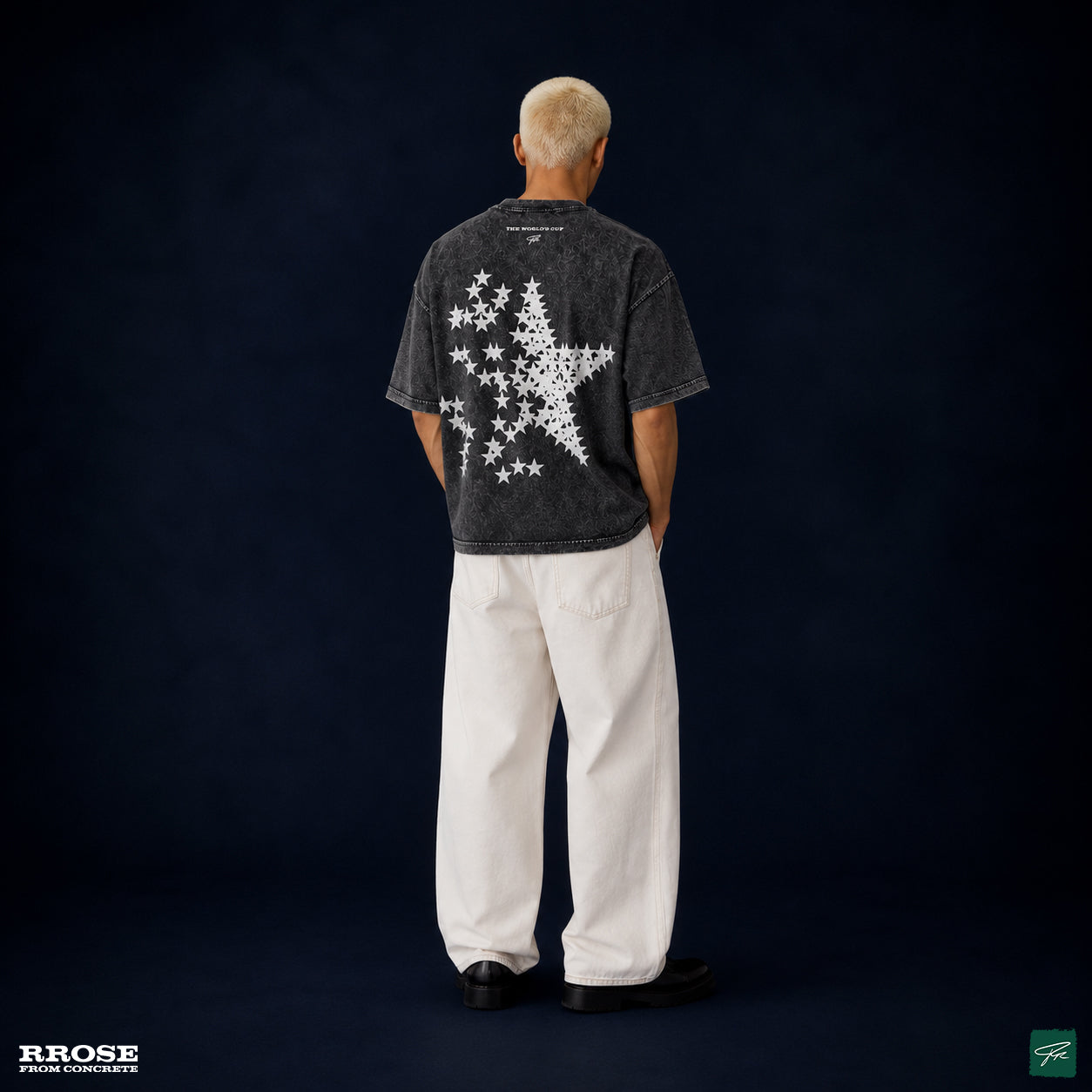 RROSE WRITTEN IN THE STARS HEAVYWEIGHT SHIRT - (MINERAL WASH VINTAGE BLACK)