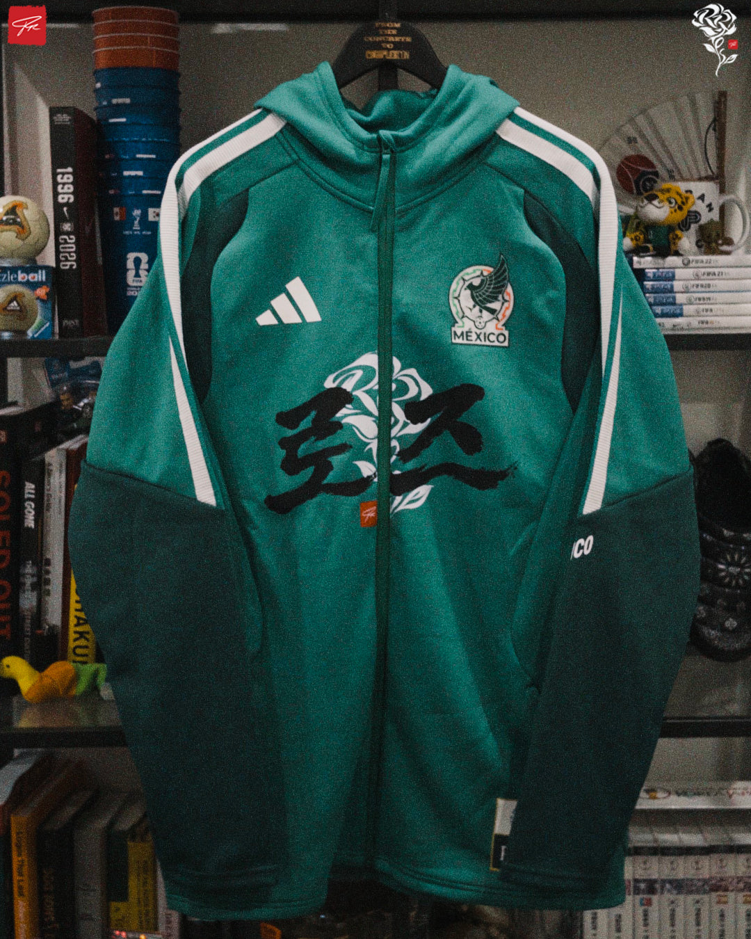RROSE FC X 2026 ADIDAS MEXICO TIRO PRO REPURPOSED ZIP HOODIE - (