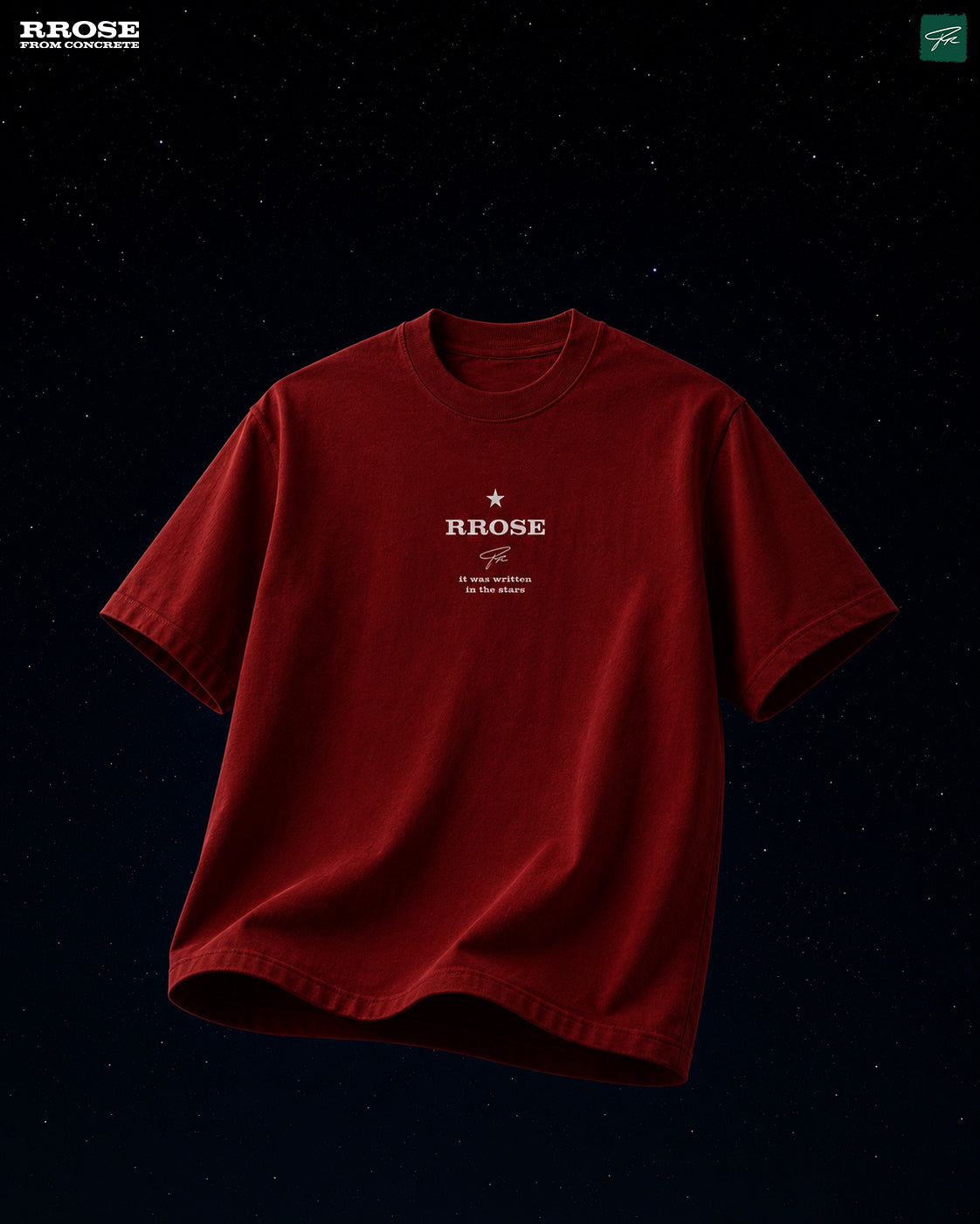RROSE WRITTEN IN THE STARS HEAVYWEIGHT SHIRT - (RED)