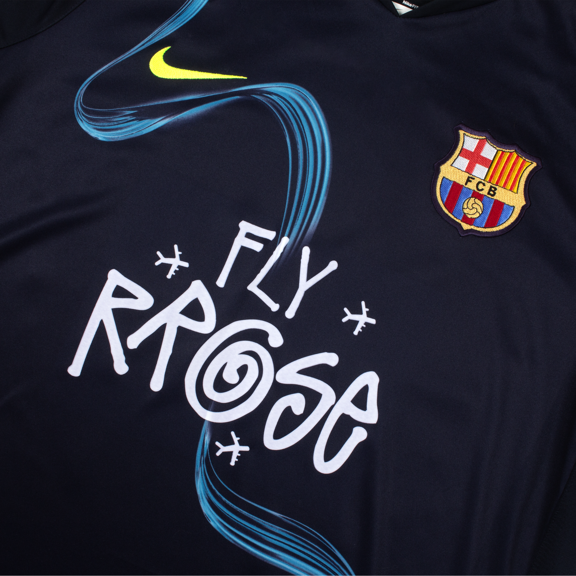 RROSE X 2007 NIKE FC BARCELONA REPURPOSED TRAINING JERSEY - (