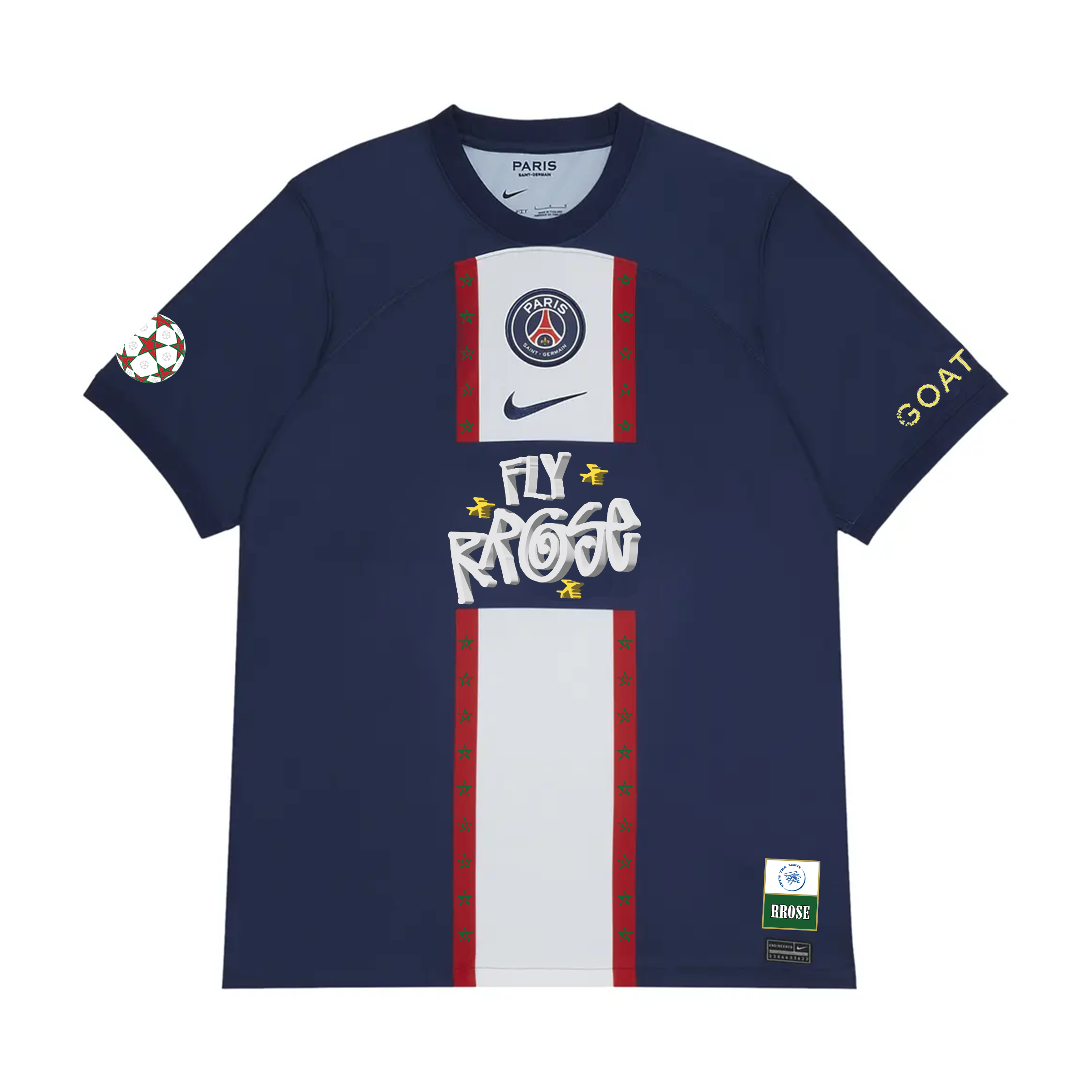 RROSE X 2022 NIKE PSG REPURPOSED HOME JERSEY - (HAKIMI) *1 OF 1*