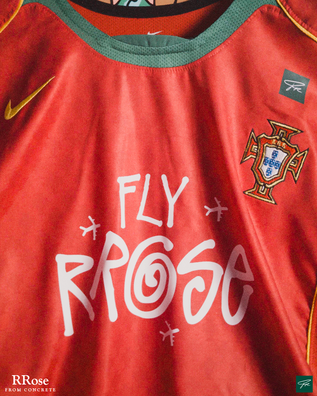 RROSE FC X 2004 NIKE PORTUGAL REPURPOSED HOME JERSEY - (