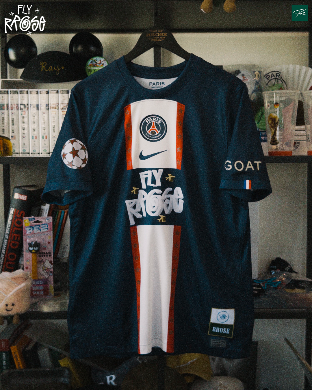 RROSE X 2022 NIKE PSG REPURPOSED HOME JERSEY - (HAKIMI) *1 OF 1*