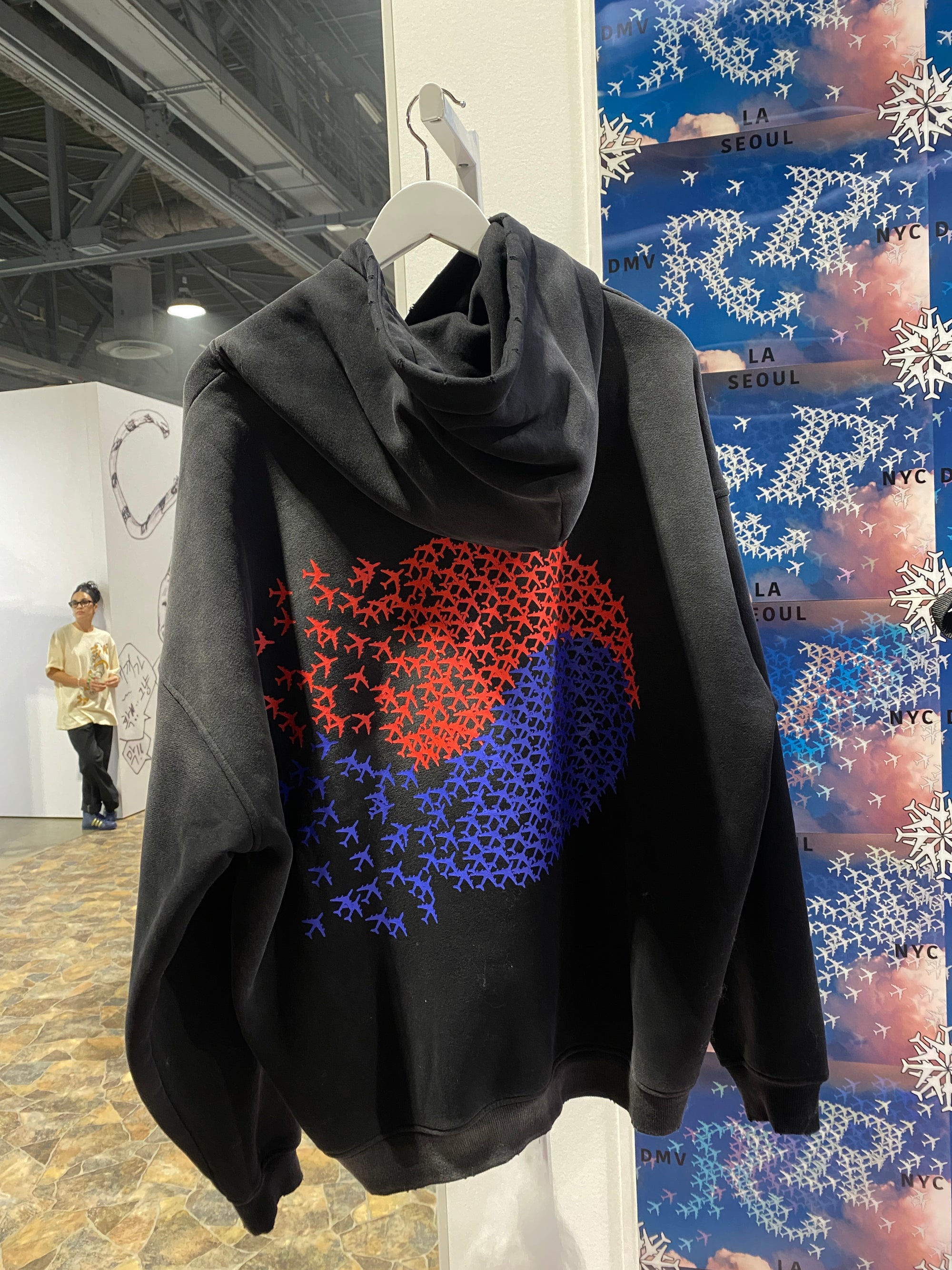 DISTRESSED SUN FADED COZY HOODIE - (VINTAGE BLACK)