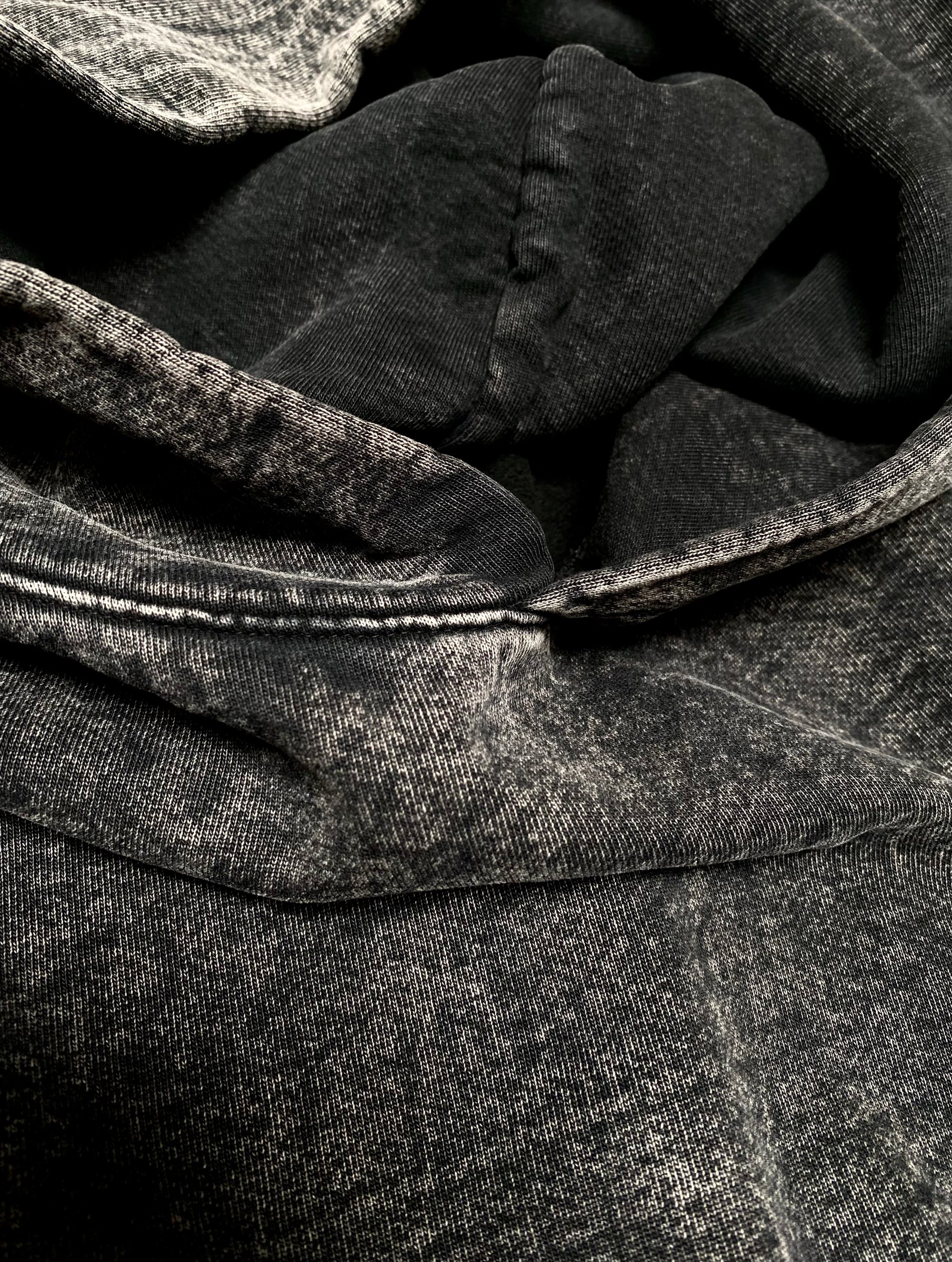 YIN YANG HEAVYWEIGHT PREMIUM HOODIE - (MINERAL WASH VINTAGE BLACK)