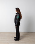 YIN YANG PREMIUM LEATHER VARSITY JACKET - (PHANTOM BLACK)