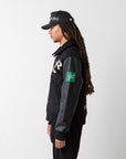 YIN YANG PREMIUM LEATHER VARSITY JACKET - (PHANTOM BLACK)