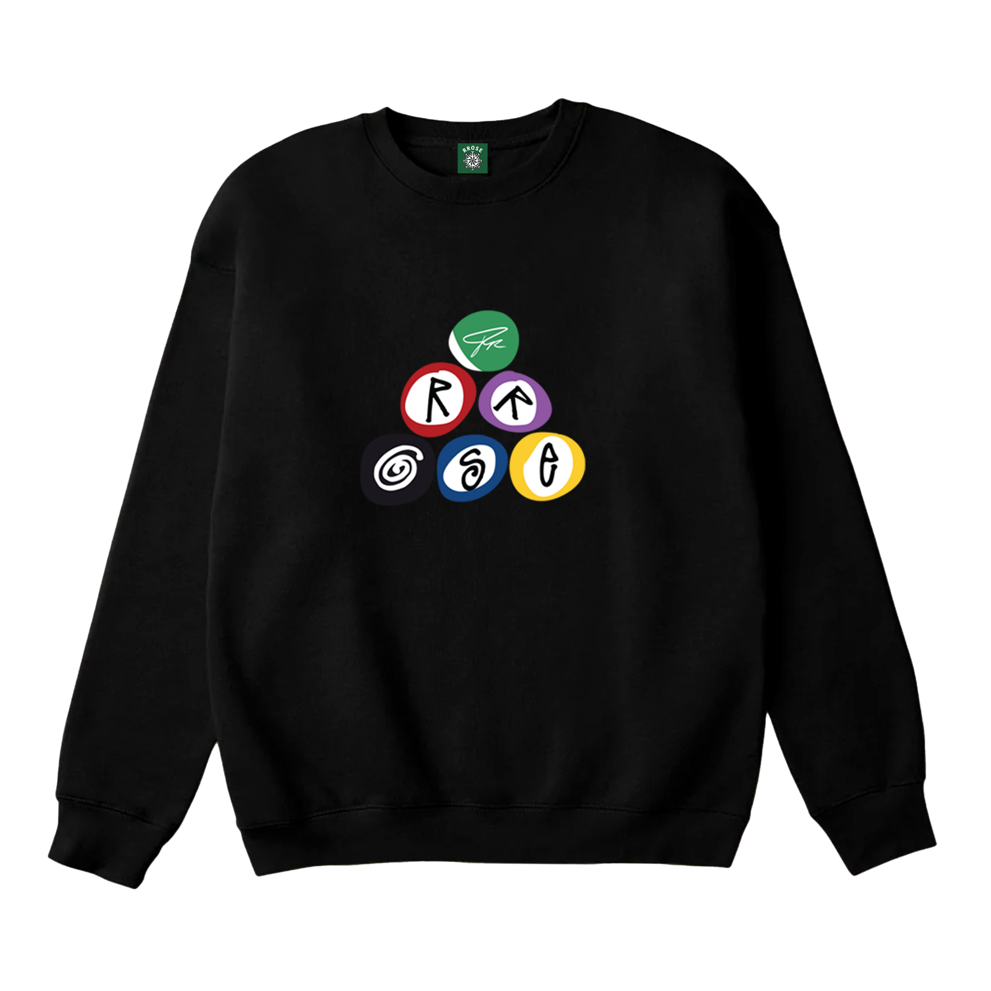 RROSE BILLIARD COZY CREWNECK - (PHANTOM BLACK)