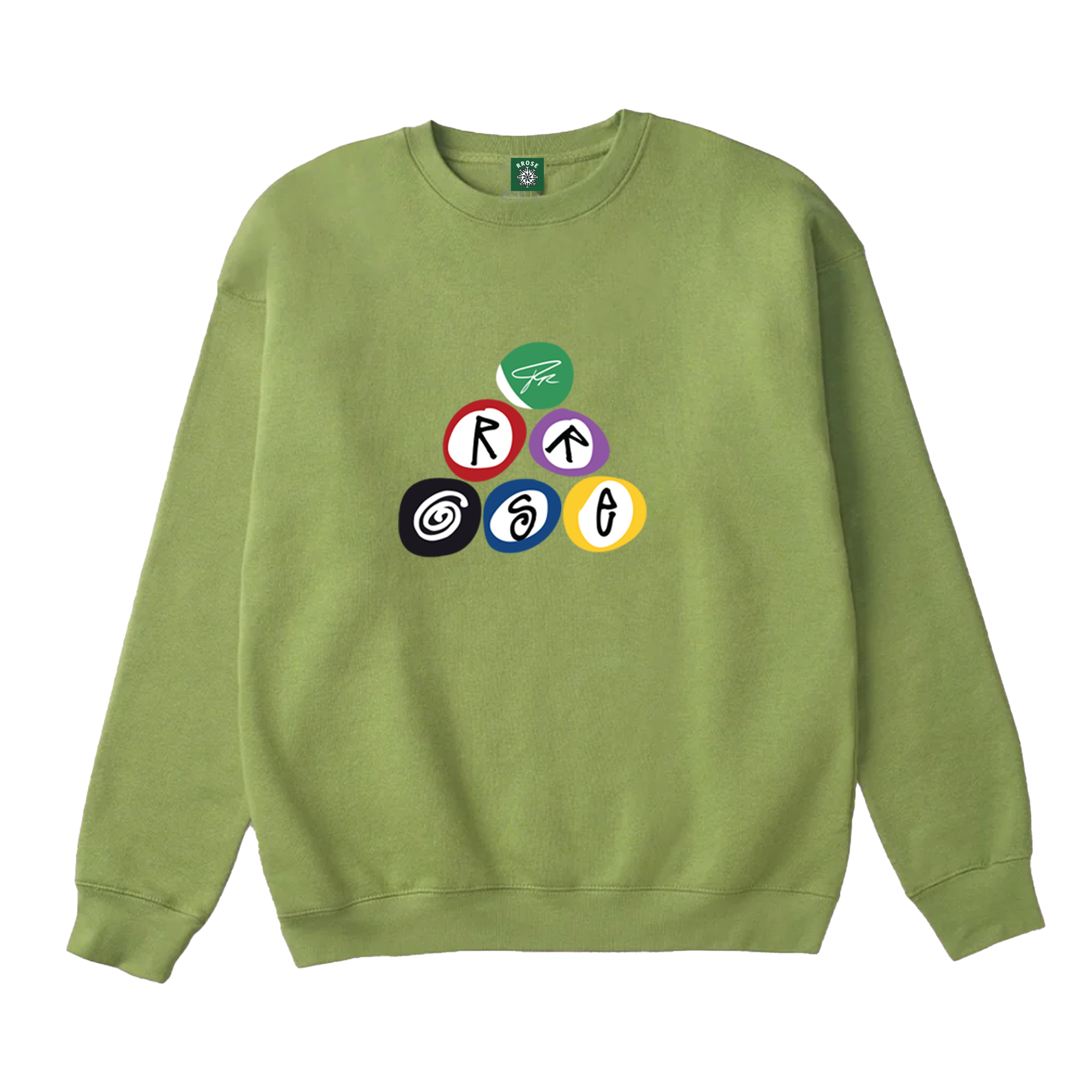 RROSE BILLIARD COZY CREWNECK - (MATCHA GREEN)