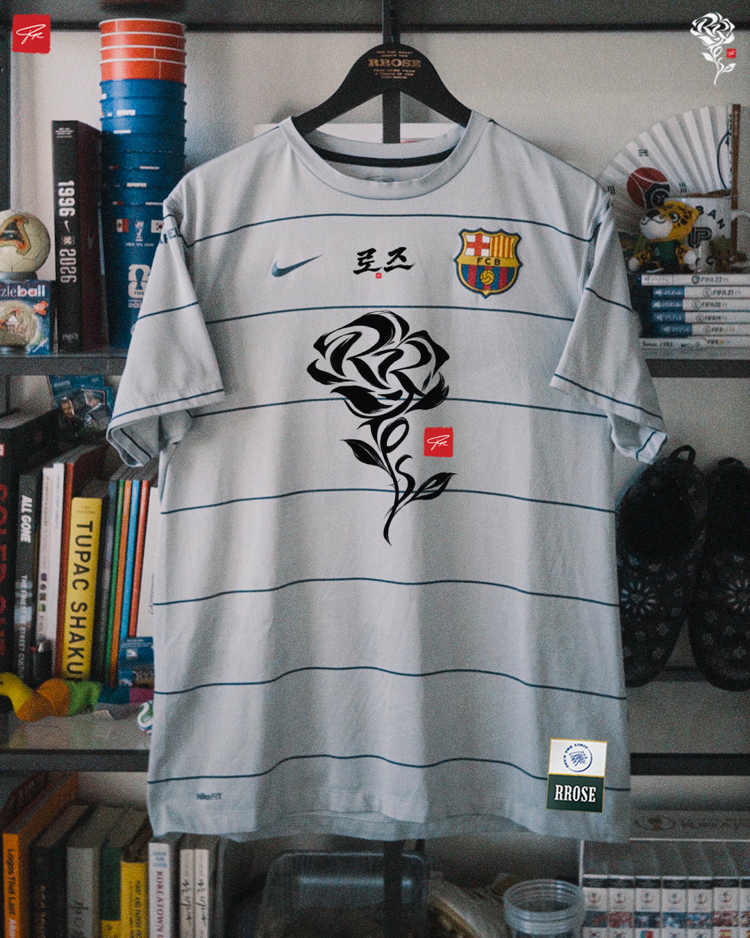 RROSE FC X 2008 NIKE FC BARCELONA REPURPOSED TRAINING JERSEY - (