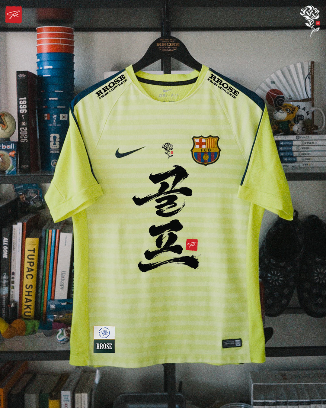 RROSE FC X 2016 NIKE FC BARCELONA REPURPOSED TRAINING JERSEY - (